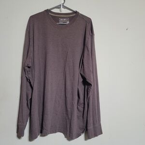 Eddie Bauer Mens Shirt Sz 2XL Tall T2XL 2XLT Gray Long Sleeves Knit Big And Tall